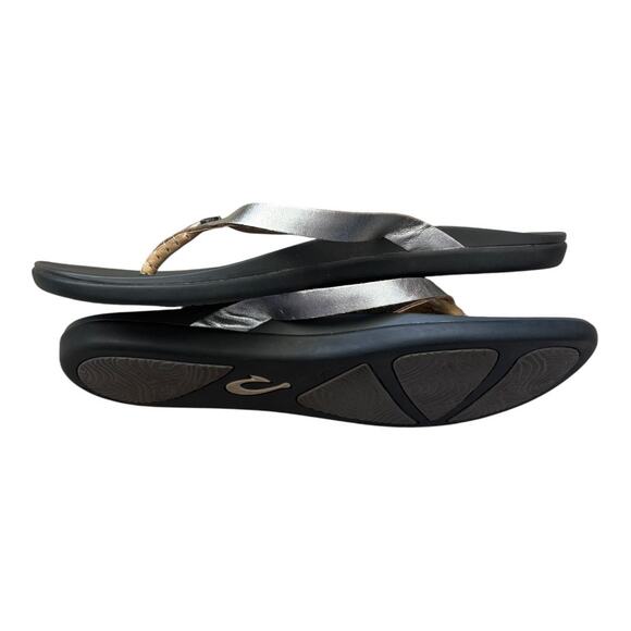 OluKai Women's Ho'opio Leather Flip Flop US W9 EU 39 - Picture 4 of 6